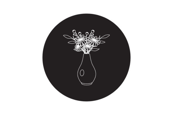 Beauty Flowers Cute White Line Style Graphics Freebies Review