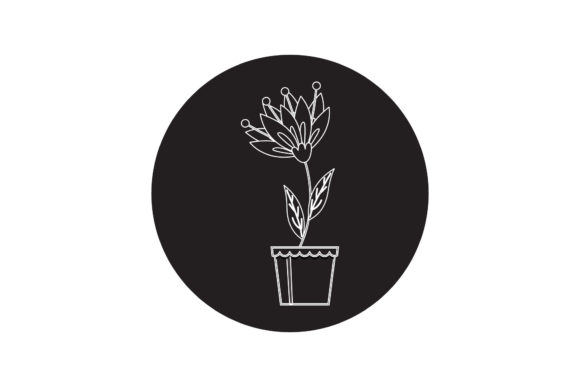 Flowers Botanical White Line Style Graphics & Freebies Review