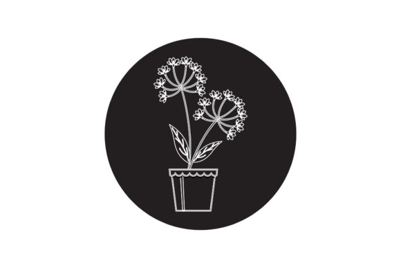 Flowers Flora Icon White Line Style Review
