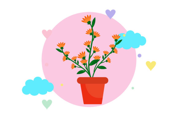 Flowers Nature Collection Circle Cloud Graphics and Illustrations Review