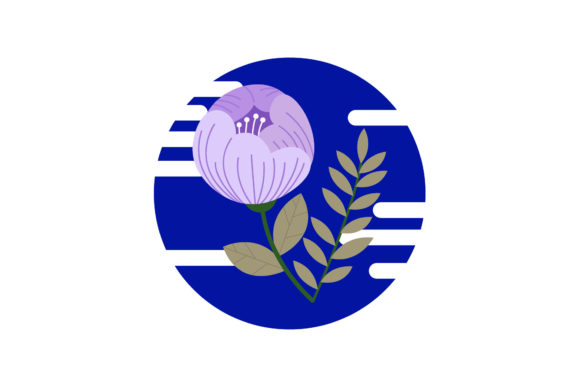 Purple Flowers Cute Icons: Fresh Graphics for Illustrations