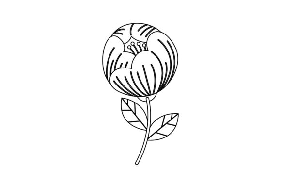 Purple Flowers Vectors Icon Line Style Graphics Freebies Review