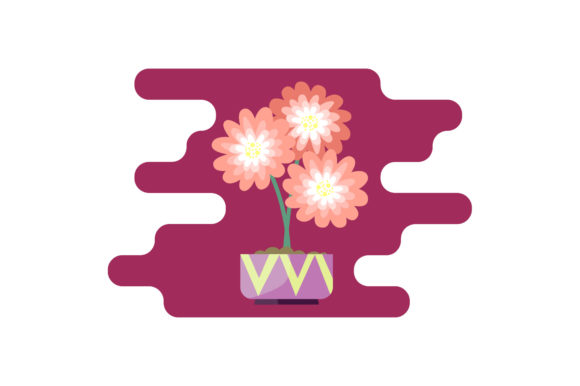Tree Cute Flowers Icon Vector for Graphics and Illustrations
