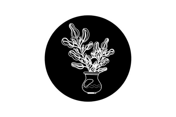 Vector Icon Flowers White Line Style Graphics Freebies Review